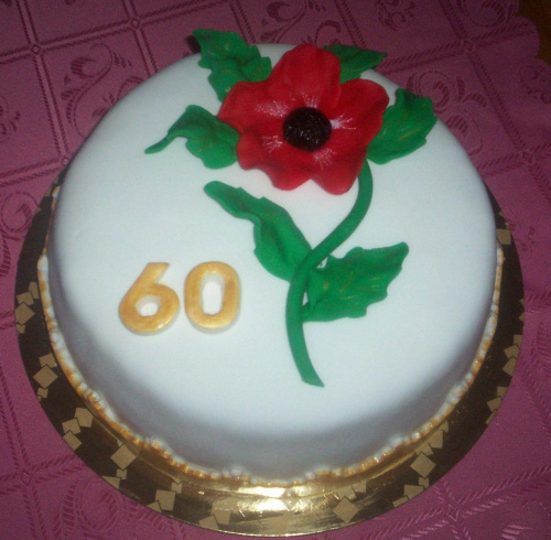 60-tka #urodzinowy #DlaNiej #mak #cake