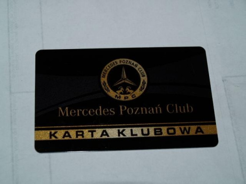 Karta klubowa Mercedes Poznań Club - przód #MercedesPoznańClub