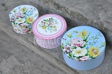 puszka metalowa w kwiaty #pojemnik #PudełkoMetalowe #PudełkoNaCukierki #pudło #puszka