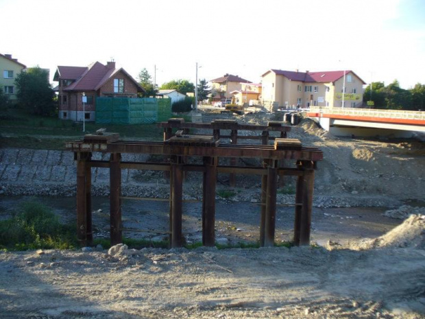 Besko 2011 - rozbiórka mostu tymczasowego #Besko