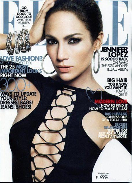 Piosenkarka i aktorka Jennifer Lopez "zrobiona" na okładce "Elle"... / fot. East News