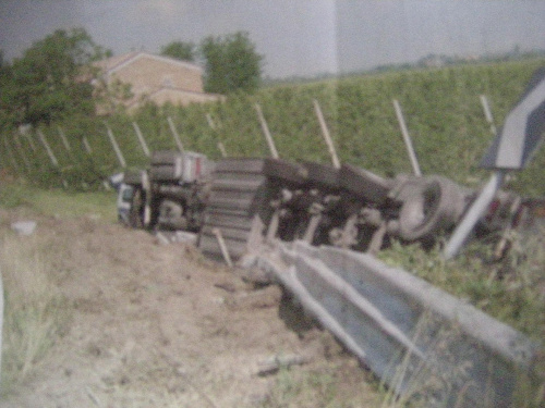 Kabina zniszczona ,wizerunek Papieża nie naruszony,dla mnie to cud że uszedłem z życiem.