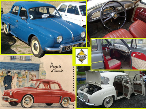 RENAULT DAUPHINE (1956) Trochę kontrowersyjne auto. Z jednej strony Dauphine miał sporo sukcesów sportowych, ale z drugiej przez fachowców został zaliczony do najbardziej awaryjnych samochodów świata.