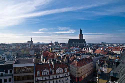 Widok na Wrocław z Wieży Matematycznej Gmachu Głównego UWr #krajobraz #wrocław #MiastoNieboChmury #nikon #passiv #airking