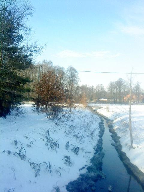 Rzeka w zimowej oprawie.