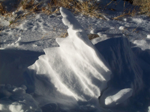 Śnieg,mróz i wiatr i powstają cudowne rzeźby:) #zima #góry #karkonosze