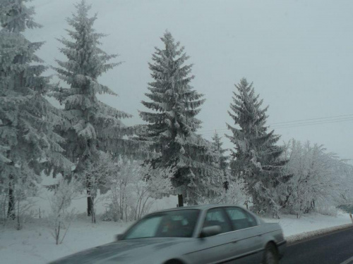 W drodze powrotnej z Świąt spędzonych w N.Targu. #zima #krajobraz #śnieg
