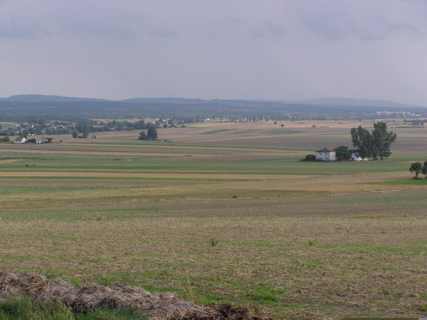 pasmo przedborsko-małogoskie widziane z Bąkowej Góry (ok 280 mnpm), Pierwsza od lewej to "Fajna Ryba"-najwyższe naturalne wzniesienie woj. łódzkiego