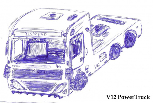 Moja pierwsza ciężarówka. V12 PowerTruck. #powertruck #projekt #ciężarówka #v12 #skan