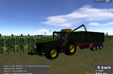 CAT Lexion 480 + John Deere 8530 z Kröger TKD 402 #CAT #Lexion #LandwirtschaftsSimulator2008 #JohnDeere8530