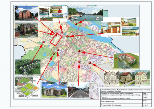 Praca magisterska - Koncepcja zagospodarowania wnętrza w kompleksie mieszkaniowo-usługowym dawnych koszar wojskowych w Brzegu - lokalizacja nowych inwestycji w mieście Brzeg