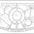 Projekt parku osiedlowego - rzut