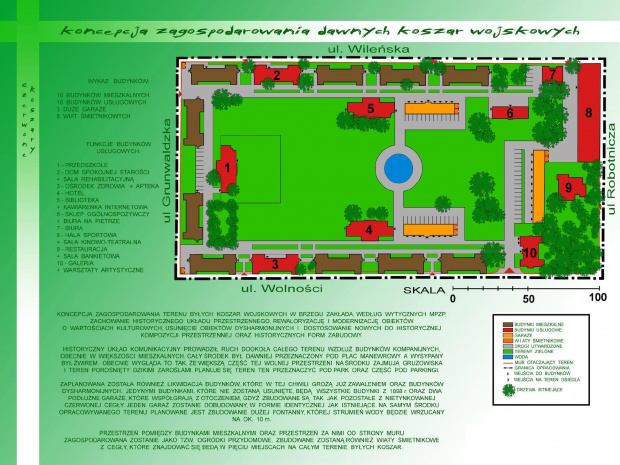 Projekt rewitalizacji osiedla Czerwone Koszary w Brzegu - koncepcja