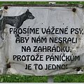 zahradek to ogródek, a prośba do psów, które mają niezbyt mądrych włascicieli