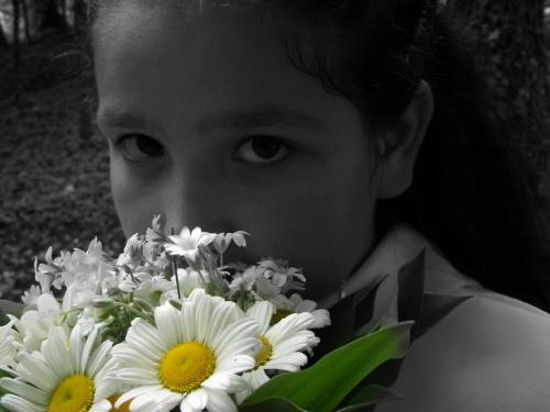 Amelia #KwiatyOczyCzarnoBiałeKolorowe