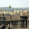 Kambodża - widok z Angkor Wat na dziedziniec #Kambodża #Angkor