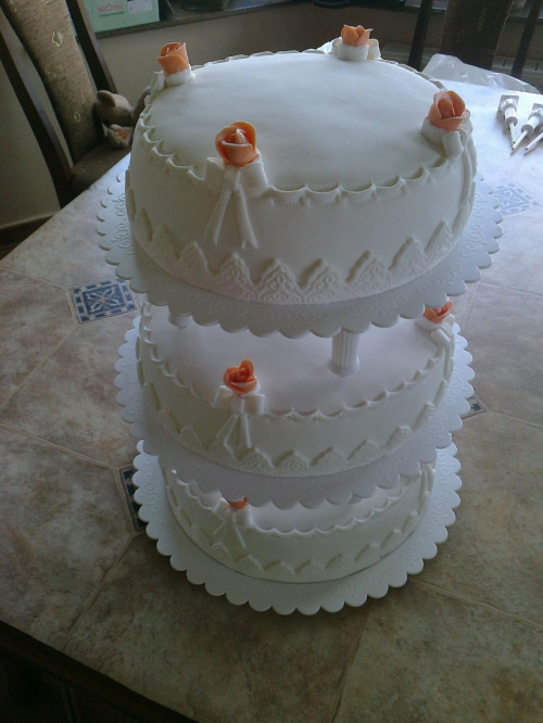 Tort - ślubny 3-piętra #tort