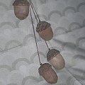 4 żołędzie na łańcuszku.50zł Wymiary to; 10cm na 6cm.