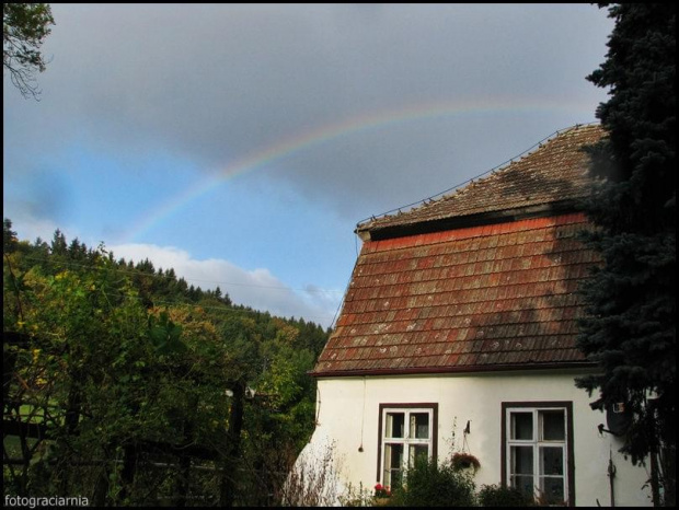 tecza nad domem